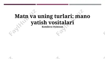 mano yatish vositalari — PPTX