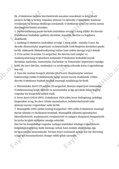 o'zbekiston tarixi — DOCX