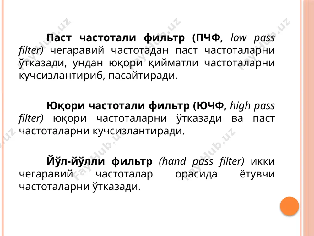 analogli filtrlash - Page 3