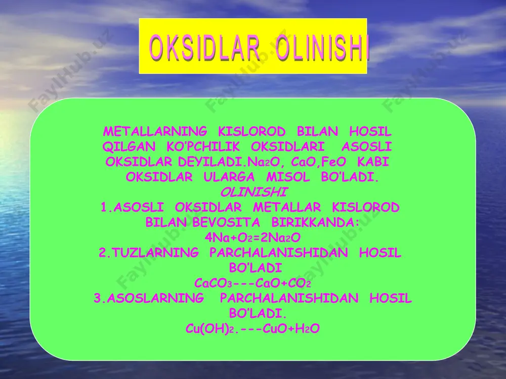 oksidlarning tuzilishi va xossalari - Page 5