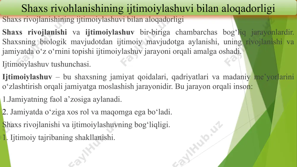 misol: genetik salohiyatga ega bo‘lgan bola yaxshi muhit va sifatli tarbiya orqali o‘z qobiliyatlarini to‘liq rivojlantirishi mumkin. salbiy muhit yoki noto‘g‘ri tarbiya esa, hatto yuqori iqtidorga ega bo‘lgan bolani ham rivojlanishdan cheklab qo‘yishi mumkin. didaktika – bu ta’lim va o‘qitish jarayonini o‘rganadigan pedagogika sohasi bo‘lib, ta’lim jarayonining mazmuni, metodlari, tamoyillari va vositalarini belgilaydi. didaktika yunoncha "didaktikos" so‘zidan kelib chiqqan bo‘lib, “o‘rgatish”, “ta’lim berish” degan ma’noni anglatadi. didaktikaning vazifasi: ta’lim jarayonining asosiy qonuniyatlarini o‘rganish. nima o‘qitiladi (ta’lim mazmuni)? kimni va qanday o‘qitiladi (ta’lim usullari)? ta’lim qanday vositalar orqali amalga oshiriladi? didaktika o‘qituvchi va o‘quvchi faoliyatini samarali tashkil etishga xizmat qiladi va ta’limning sifatini oshirishga qaratilgan nazariy hamda amaliy bilimlarni taqdim etadi. didaktikaning asosiy tushunchalari. “ didaktika" tushunchasining mohiyati. didaktikaning asosiy tushunchalari. didaktikada ta’lim jarayonining turli jihatlarini belgilaydigan bir qator asosiy tushunchalar mavjud: ta’lim mazmuni ta’lim mazmuni o‘quvchilarga yetkazilishi kerak bo‘lgan bilim, ko‘nikma va qobiliyatlarning majmuasidir. bu mazmun milliy ta’lim standartlariga, jamiyat …