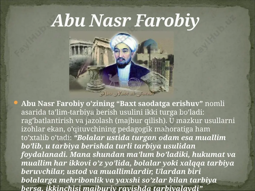 inligiga bog’liq ekan. haqiqatan ham, a.avloniy ta’kidlaganidek “so’z insonning daraja va kamoli, ilm va fazlni ulug’lab ko’rsatadurg’on tarozisidir. aql sohiblari kishilarning fikr va niyatini, ilm va quvvatini, qadr va qimmatini so’zlagan so’zidan bilur”. o’qituvchi nutqi - pedagogik mahorat ko’zgusi sifatida kishining ovozi, tabiati o’zgarmas degan fikrlarga qo’shilib bo’lmaydi. hozirgi zamon fiziologiya faninig dalolat berishicha ovoz sifatini mutlaqo o’zgartirish mumkin. bu tarixiy faktlar bilan ham isbotlangan. masalan, buyuk notiq demosfen o’z duduqligini mashq qilish tufayli yengib qadimgi rimning buyuk notig’iga aylangan. hozirgi kunda nutq texnikasiga doir mashqlar tizimi ishlab chiqilgan. bu tizim teatr pedagogikasi tajribalariga tayanadi hamda nutq paytida to’g’ri nafas olish, tanaffus va diksiyani so’zlash kabi ko’nikmalar o’quv-uslubiy majmuasidan tashkil topgandir. mazkur tizimni o’zlashtirgan istalgan o’qituvchi o’z nutqi orqali o’quvchilarda o’zi istagan bilim, ko’nikma va malakalarni singdira oladi, tarbiyalay oladi. komenskiy hamma maktablar uchun umumiy bo`lgan bir tizim bo`lishi, bolalarning qaysi toifaga mansubligidan ota-onalarining kimligidan qat`iy nazar ona tilidagi maktablar …