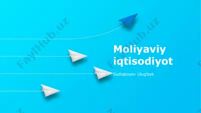 moliyaviy iqtisodiyot — PPTX