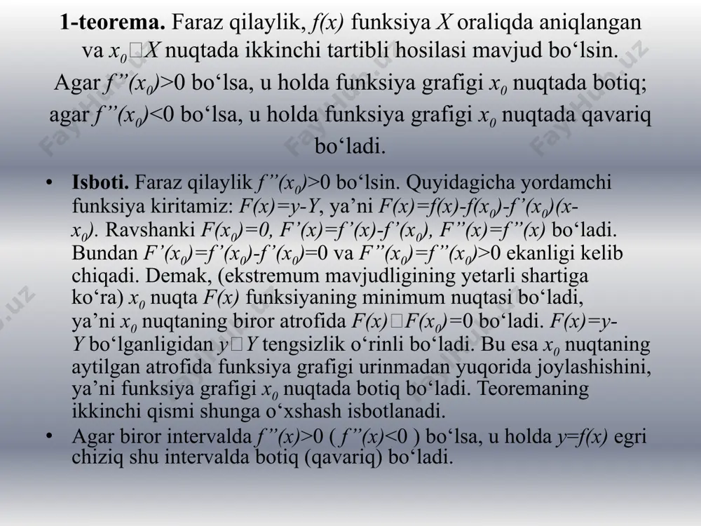 funksiyaning botiqlik va qavariqligi - Page 5