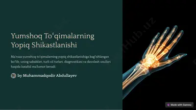 yumshoq to»qimalarning yopiq shikastlanishi — PDF