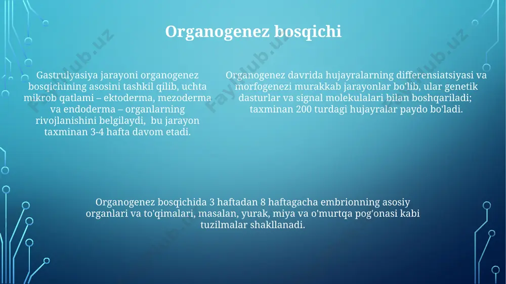 proembrional rivojlanishning umumiy qonunlari - Page 5