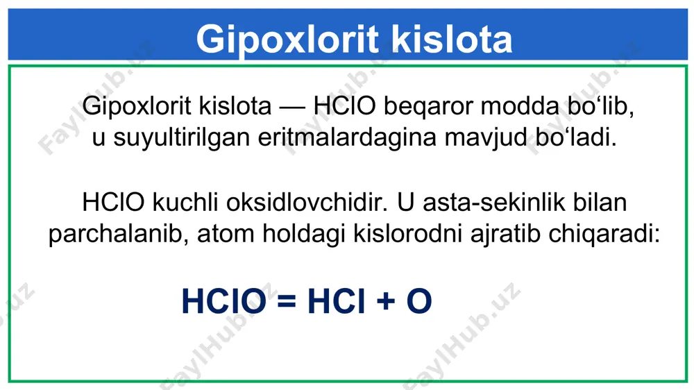 xloridning kislorodli birikmalari - Page 3