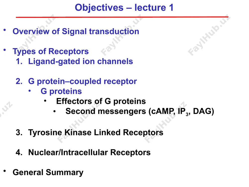 is thought to be a problem associated with long acting -agonists * homologous, desensitization - g protein-coupled receptor kinases (grk) phosphorylate the gpcrs, uncoupling gα, and facilitating β-arrestin. β-arrestin initiates endocytosis of receptor intracellular vesicles - dephosphorylation recycling of receptor back to plasma membrane 37 g protein-independent signaling β-arrestins uncouple gpcrs from g proteins and promotes endocytosis β-arrestins also function as gpcr signal transducers by forming complexes with signaling proteins such as src, erk and akt 38 what next? ligand bound gpcr activation of g protein activation of enzyme second messenger image1.png image2.png image3.png image4.emf image5.png image6.png image7.png image8.jpeg image9.png image10.emf image11.jpeg image12.jpeg image13.jpeg image14.jpeg image15.png image16.jpeg image17.jpeg activation of adenylyl cyclase ceases. similar amplification probably occurs in signaling from receptors coupled to other g proteins and some other types of receptors whose activa- tion induces synthesis of second messengers. a second level of amplification is illustrated by the camp-mediated …