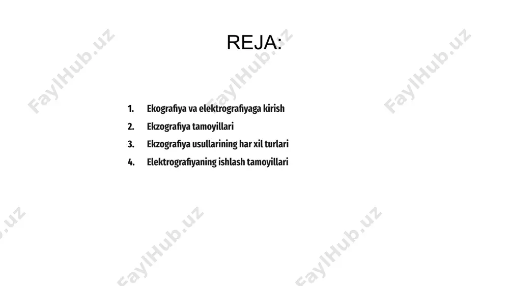 turli xil jismoniy jarayonlarni o'rganish uchun ishlatiladigan ikkita usuldir. ekzografiya usullari rentgen nurlari difraksiyasi va elektron mikroskopiya kabi usullarni o'z ichiga oladi, ular materiallarning tuzilishi haqida batafsil ma'lumot beradi. elektrografiya usullari materiallarning elektr xususiyatlarini o'rganishga, impedans spektroskopiyasi va o'tkazuvchanlikni o'lchash kabi usullardan foydalanishga qaratilgan. elektrografiyaning ishlash tamoyillari ekzografiya va elektrografiya ikkala usul ham ob'ektlarning fizik asoslarini o'rganish uchun ishlatiladi. ekzografiya ob'ektning tashqi xususiyatlari va xususiyatlarini o'rganadi, elektrografiya esa ob'ektning elektr xususiyatlariga e'tibor beradi. elektrografiyaning ishlash printsipi materialning o'tkazuvchanligini, potentsialini va oqimini o'lchash uchun elektr zondlardan foydalanishni o'z ichiga oladi. 3 1 2 ekzografiyaning turli sohalarda qo'llanilishi ekzografiya va elektrografiya usullari mikroskopik darajada ob'ektlar va sirtlarning tasvirini olish uchun fizik printsiplarga tayanadi. ushbu texnikalar materiallar va tuzilmalarni batafsil tahlil qilish va aniqlash imkonini beradi. ekzografiyaning qo'llanilishi tibbiy tasvirlash, materialshunoslik va sud tibbiyoti kabi turli sohalarni qamrab oladi. tibbiyotda ekzografiya hujayralar va to'qimalarni o'rganish uchun ishlatiladi, materialshunoslikda esa materiallarning tarkibi va xususiyatlarini …