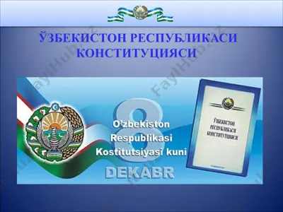 o'zbekiston respublikasi konstitutsiyasi — PPTX