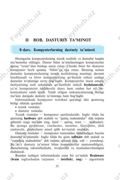 kompyuterlarning dasturiy ta’minoti — PDF