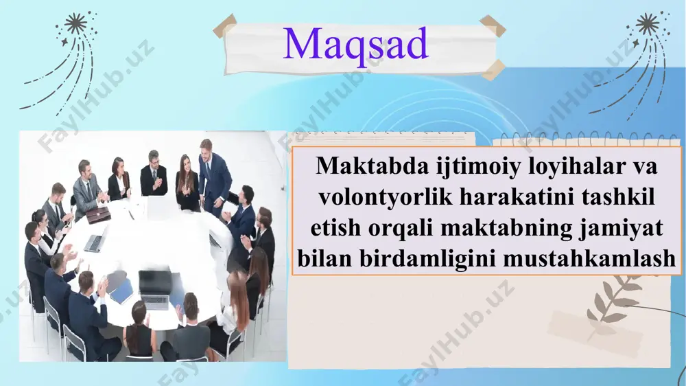 maktabdagi ijtimoiy loyiha va volyuntarlik harakatlari tashkilotish - Page 5