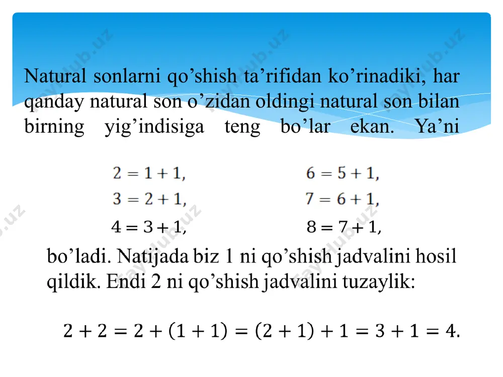nomanfiy butun sonlar ustida bajariladigan arifmetik amallar xossalarini isbotlash - Page 5
