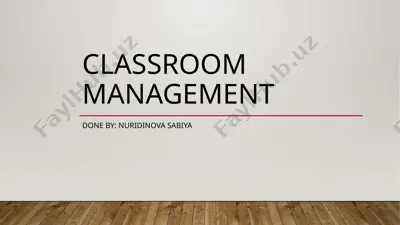 classroom management — PPTX