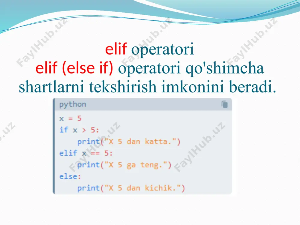 pythondagi shart va for operatorlari - Page 5