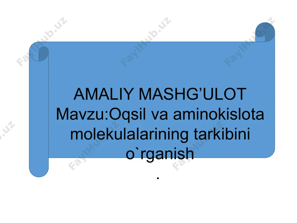 oqsil va aminokislota molekulalarining tarkibini o`rganish - Page 2