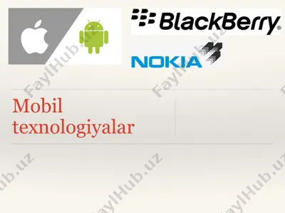 mobil texnologiyalar — PPTX