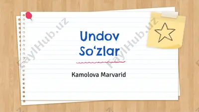 undov so‘zlar — PPTX