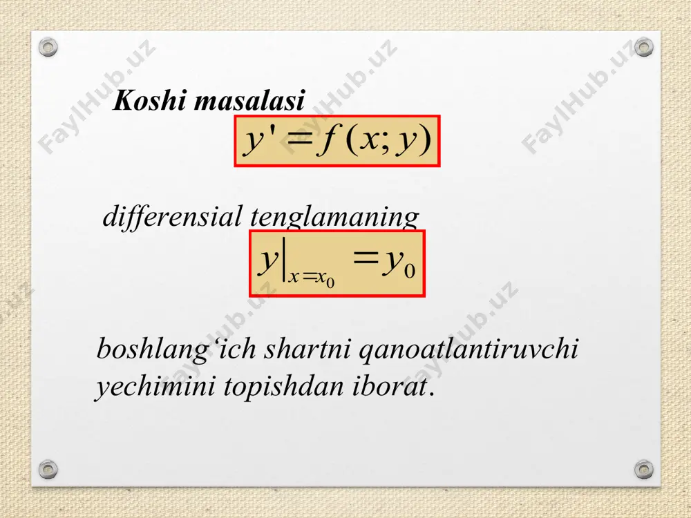 29-mavzu. birinchi tartibli va ikkinchi tartibli differensial tenglamalar - Page 4