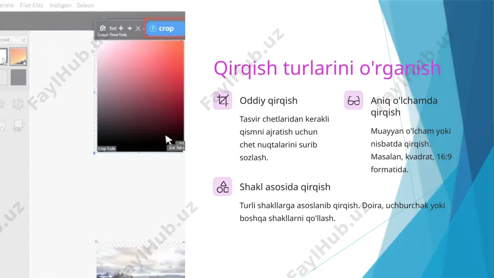 “tasvirni qirqish va aylantirish” mavzusini “bumerang” metodi orqali - Page 5