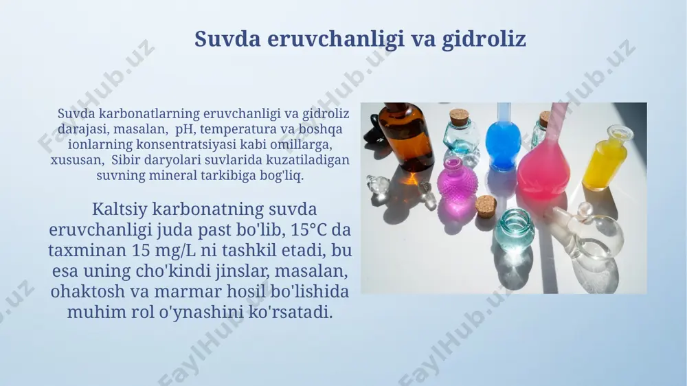 karbonatlar va ularning fizik-kimyoviy xossalari - Page 5
