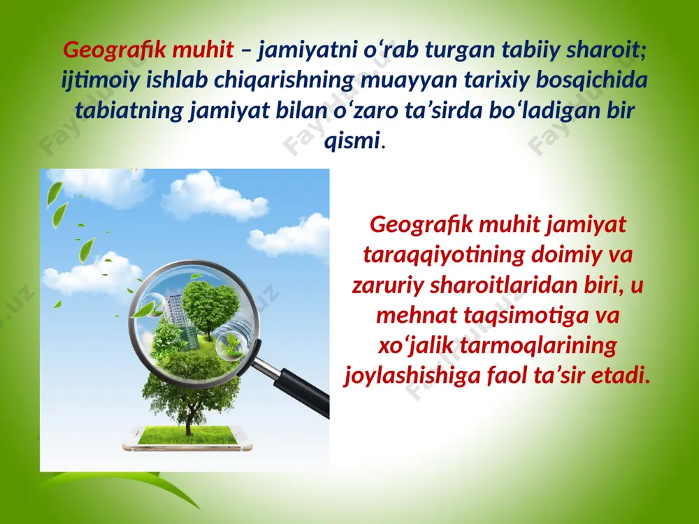 jamiyat va tabiat o‘rtasidagi munosabatlar. 10 - sinf - Page 5