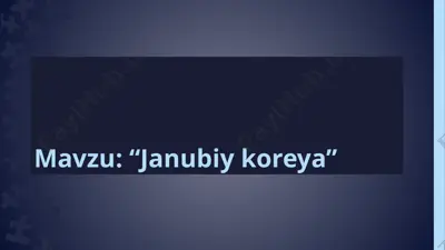 janubiy koreya — PPTX