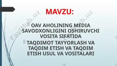 media savodxonligi - tanqidiy fikrlashning asoslari — PPTX