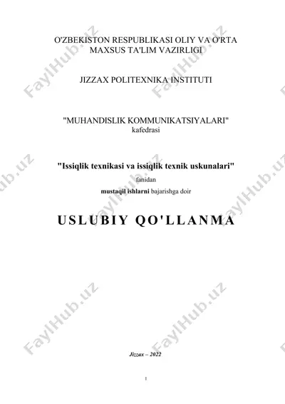 uslubiy qo'llanma — DOC