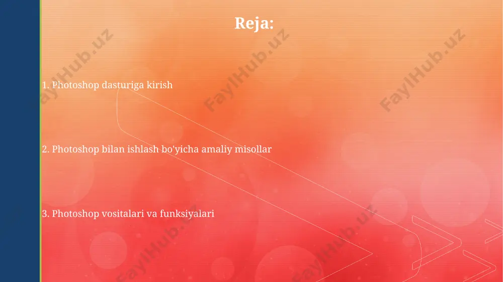 effektlar qo'llash ranglarni tuzatish uchun "hue/saturation" effekti 3 ta asosiy rang kanallarini (qizil, yashil, ko'k) individual ravishda sozlash imkonini beradi, bu esa tasvirning umumiy ohangini o'zgartirishga yordam beradi. "layer styles" funksiyasi yordamida siz matn va shakllarga 10 dan ortiq turli xil effektlarni, masalan, soyani, yorug'likni, chiziqlarni va gradientni qo'shishingiz mumkin, bu esa ularga chuqurlik va hajm qo'shadi. rasm ochish va saqlash photoshop fayllarini psd formatida saqlash barcha qatlamlar va tahrir ma'lumotlarini saqlaydi. bu kelajakda rasmlarni tahrirlash uchun juda qulay, biroq fayl hajmi katta bo'lishi mumkin. photoshopda rasmni 300 dpi o'lchamida saqlash chop etish uchun ideal, 72 dpi esa veb-saytlar uchun mos keladi. rasm sifatini saqlash uchun fayl formatini tanlash muhim, masalan, png shaffoflikni qo'llab-quvvatlaydi. maskalar qatlam niqoblari (layer masks) non-destructive tahrirlash imkonini beradi, ya'ni asosiy rasmga hech qanday o'zgartish kiritilmasdan, niqobni olib tashlash yoki o'zgartirish orqali har doim asl holatiga qaytish mumkin. niqoblar yordamida siz rasmning bir qismini o'zgartirmasdan, boshqa …