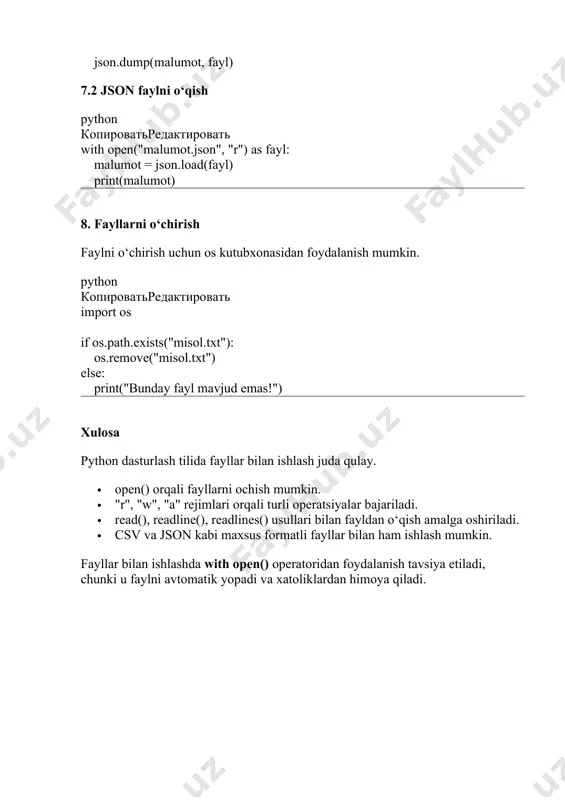 python-da fayllar bilan ishlash - Page 5