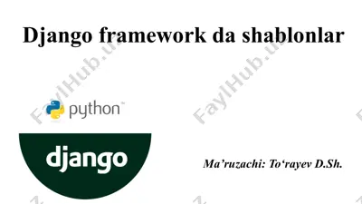 django framework da shablonlar — PPTX