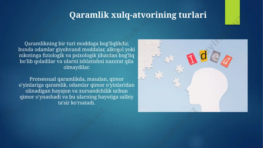 anishni o'z ichiga oladi, masalan, 40 yoshdan oshganlar uchun mammografiya, kasallikni ilk bosqichda aniqlash va yaxshiroq natijalarga erishish imkonini beradi. davolashning samaradorligini oshirish uchun, profilaktika tadbirlari bilan birgalikda, 5 yillik omon qolish darajasi kabi, klinik ko'rsatkichlarni muntazam ravishda monitoring qilish kerak. guruh bosimi guruh bosimi individual tanlovga qarshi turishi mumkin, ayniqsa, shaxsiy qadriyatlar guruhning xatti-harakatlari bilan mos kelmasa, taxminan 30% hollarda nizolarga olib kelishi mumkin. ijtimoiy qabul qilish va tegishlilik hissi, 68% o'smirlar guruh bosimiga berilishiga sabab bo'ladi, bu esa giyohvand moddalar iste'moli kabi xatti-harakatlarni keltirib chiqarishi mumkin. e'tiboringiz uchun rahmat @taqdimot_robot image7.jpg image8.jpg image9.jpg image10.jpg image11.jpg image12.jpg image13.jpg image14.jpg image15.jpg image16.jpg image17.jpg image18.jpg image19.jpg image20.jpg image21.jpg image22.jpg image23.jpg image1.png image2.png image3.png image4.png