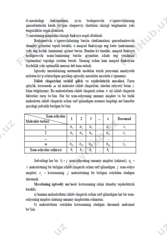 chiziqli programmalashtirish masalalari va turli formalari - Page 3