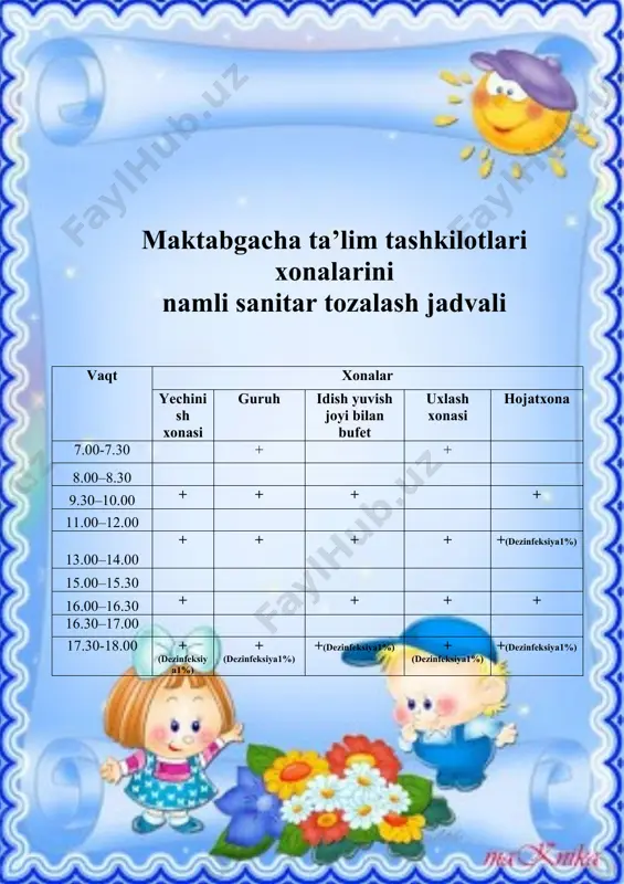 maktabgacha ta’lim tashkiloti xonalarini shamollatish jadvali - Page 2