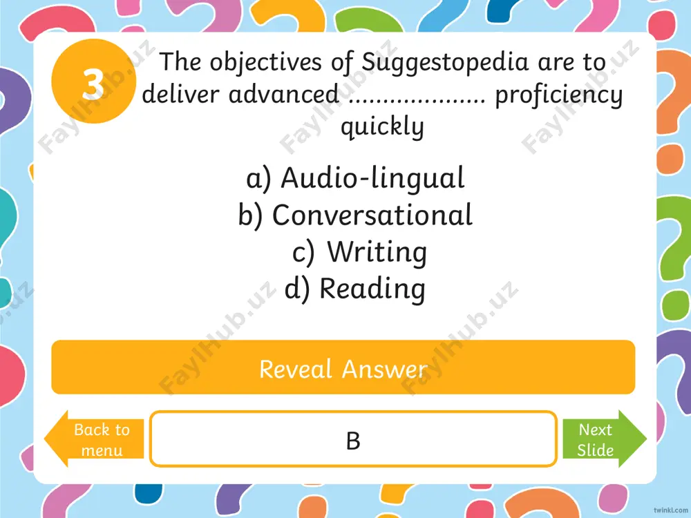 integration of new knowledge culminating communicative activity and writing assignment reveal answer 23 d back to menu next slide what do we mean by materials development? anything that can be used to facilitate the learning of a language. informing their users about language features and on guiding them to practice these features opportunities for text analysis and integration of new knowledge refers to all the processes made use of be learning practitioners who produce and/or use materials for language learning reveal answer 24 what is the importance of materials development for language learning? d back to menu next slide materials doesn't develop your critical thinking skills it helps teachers to make decisions of their activities materials development is not totally effective on teachers materials development contributes to teacher and students’ growth reveal answer 25 materials designed for learners to use independently, without access to a teacher or a classroom. they …
