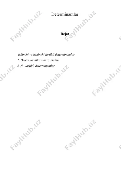 determinantlar — DOC