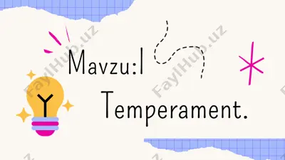 temperamentturi insonlar — PPTX