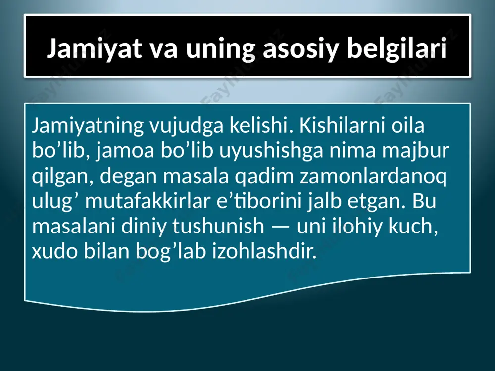 jamiyat va uning asosiy shakillari - Page 4