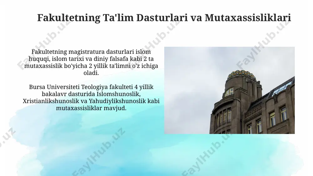 bursa universiteti teologiya fakulteti haqida taqdimot - Page 4