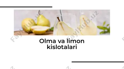 olma va limon kislotalari — PDF