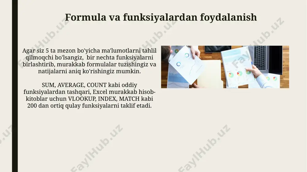 excel dasturida turli hisobotlar tayyorlash - Page 4