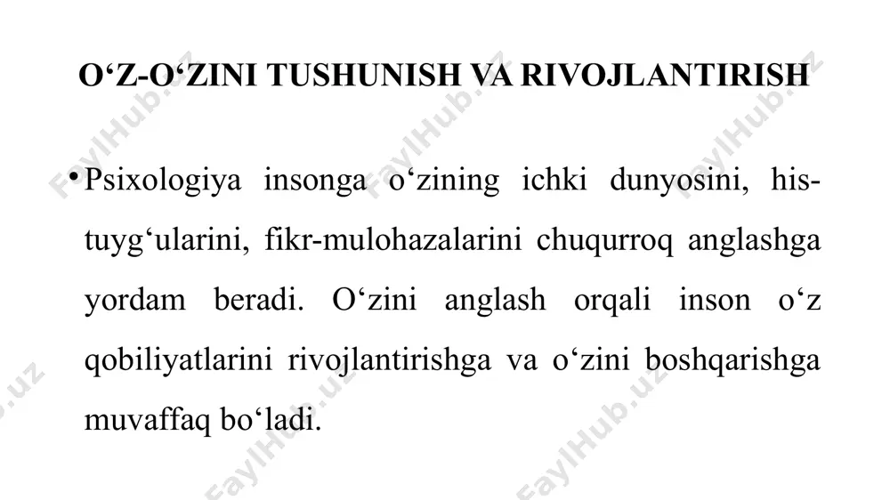 psixologiya fanining inson hayotida ahamiyati - Page 5