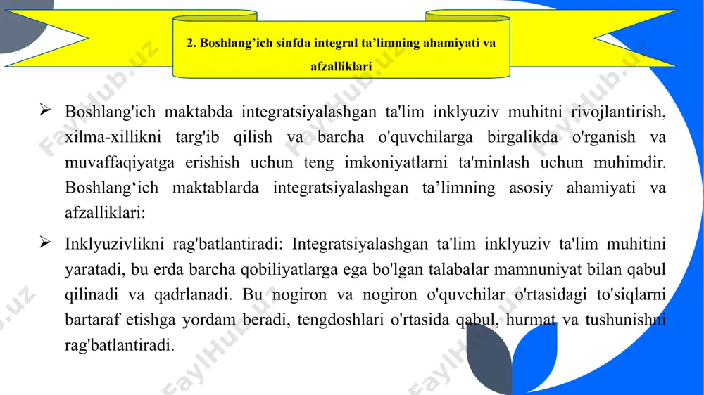 integratsiyalashgan ta'limning tavsifi va umumiy ko'rinishi - Page 5