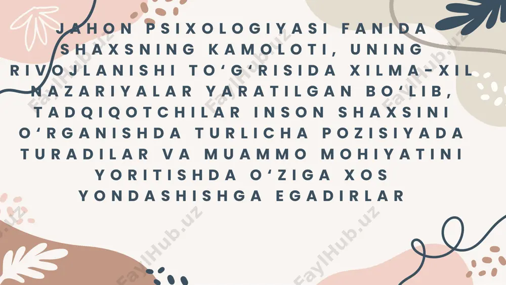 chet el psixologiyasida shaxs nazariyalari - Page 2