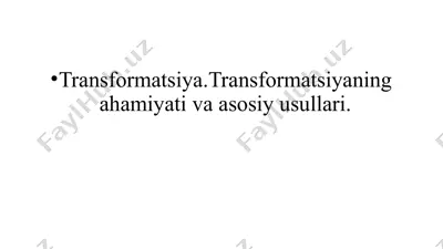 transformatsiya — PPTX