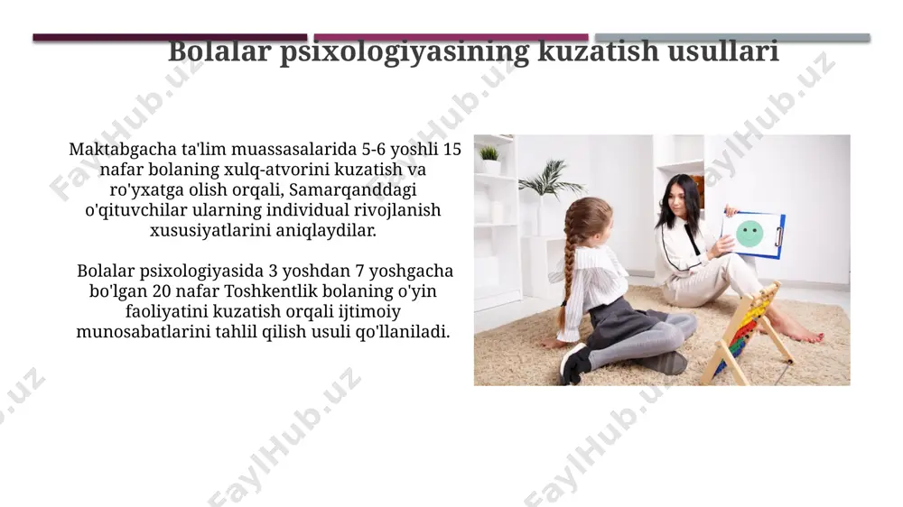 bolalar psixologiyasining metodlari - Page 5