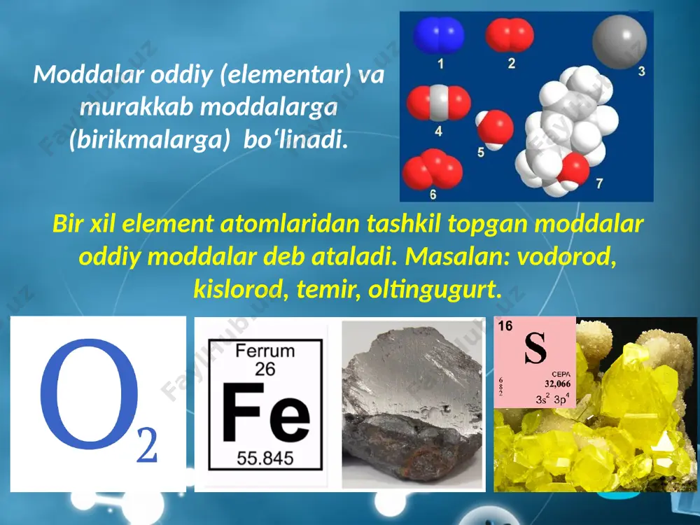 oddiy va murakkab moddalar. 7 - sinf - Page 3