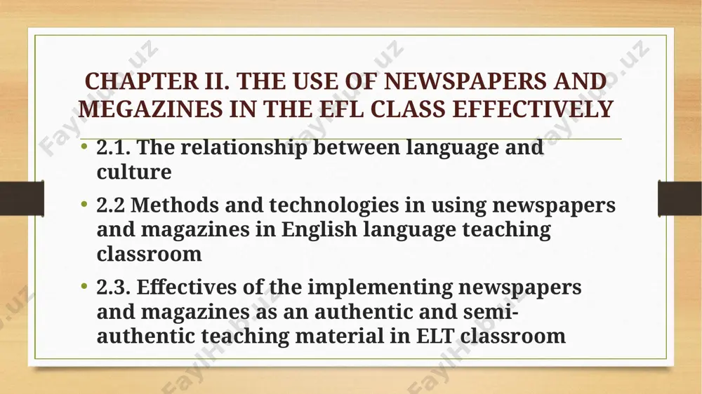 online forums such as reddit or twitter can be used by teachers to encourage students to share interesting news articles they have found in english. . visual aids: teachers can use images from newspaper and magazine articles as visual aids during lessons on grammar, vocabulary, or writing skills. authentic materials: using newspapers and magazines in the classroom provides students with authentic materials that are relevant to their lives outside of school, helping them build language skills they will need for real-world situations. recommendation 1. encourage students to read authentic materials: newspapers and magazines offer a wealth of authentic materials that can help students learn about the culture of english-speaking countries. encourage students to read articles that interest them and discuss what they have learned in class. 2. focus on cultural differences: use newspaper articles or magazine features to highlight cultural differences between the students' own culture and the target culture. …