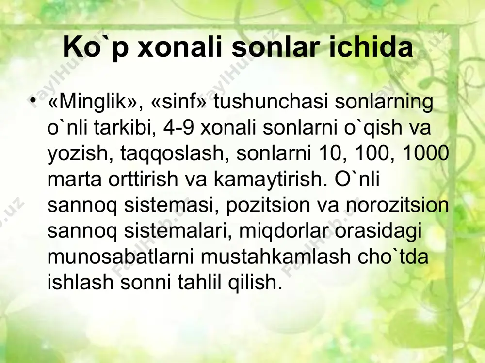 boshlang`ich sinfda matematika o`qitishni umumiy masalalari - Page 5